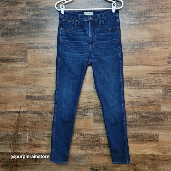 Madewell Jeans 28 High Rise 10" Skinny Hayes Wash Tummy Control Stretch Denim - Picture 1 of 14